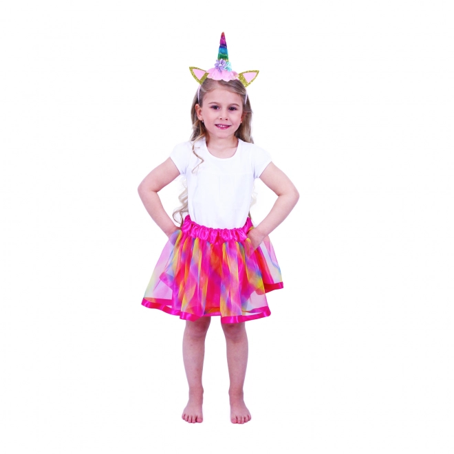 Costume tutu bambina con cerchietto unicorno