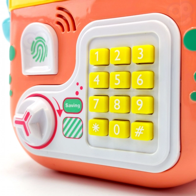 Cassaforte elettronica krab arancione con codice PIN per bambini