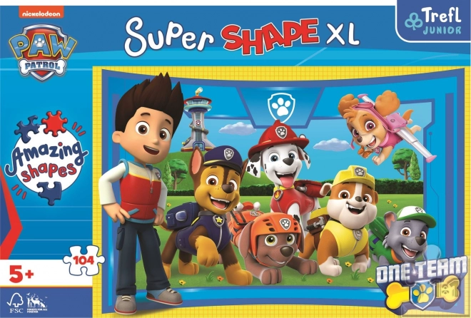 Puzzle Super Shape XL Paw Patrol: Cuccioli Amici 104 Pezzi