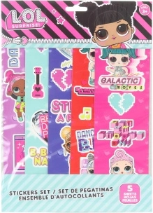 Adesivi L.O.L. Surprise – set di 5 fogli