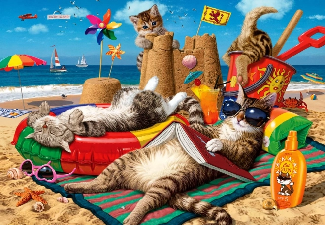 Puzzle Gatti sulla Spiaggia 260 Pezzi