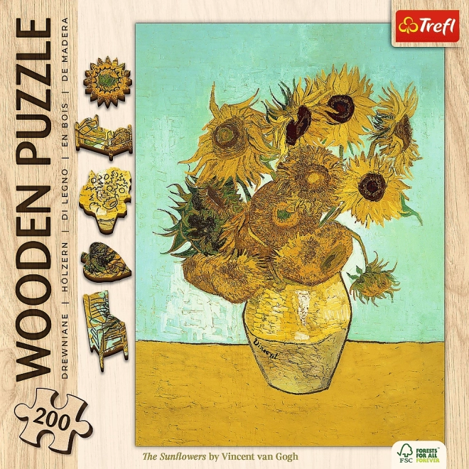 Puzzle in legno 200 pezzi Girasoli di Vincent van Gogh