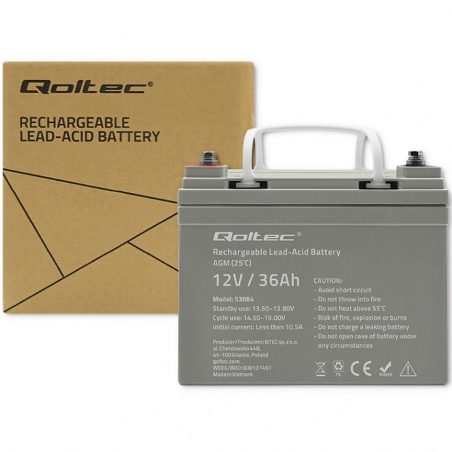 Batteria AGM a lunga durata Qoltec