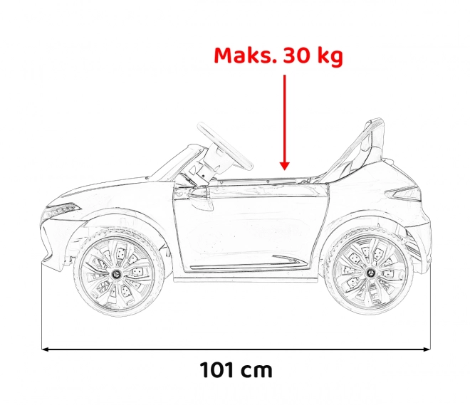 Mercedes Benz AMG EQA per bambini nero + Telecomando + Cinture di sicurezza a 5 punti + EVA + Display MP3 + LED