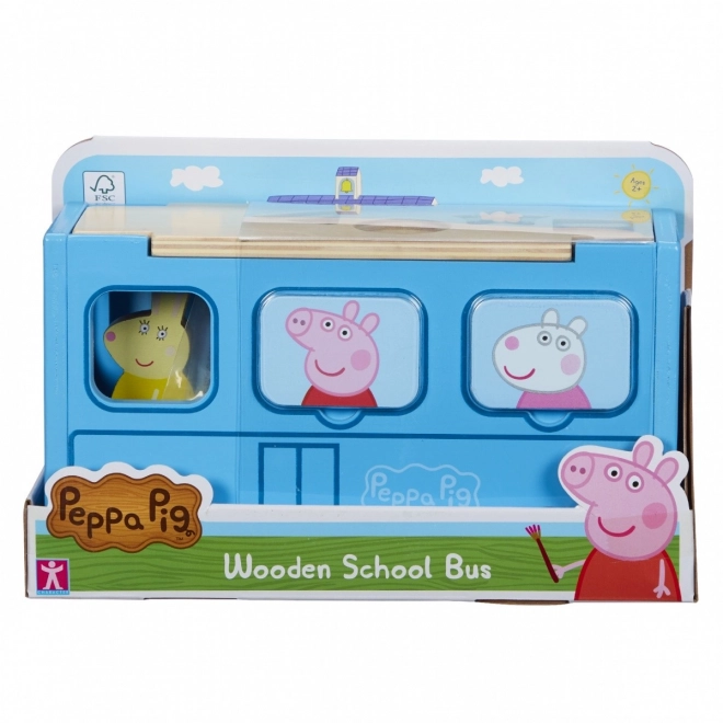 Puzzle in legno autobus scolastico Peppa Pig