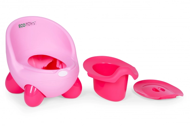 Vasino bambini rosa con gambe antiscivolo ECOTOYS