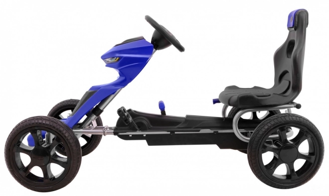 Grand Ride kart a pedali per bambini 3+ Blu + Ruote in EVA + Sedile regolabile + Freno a mano