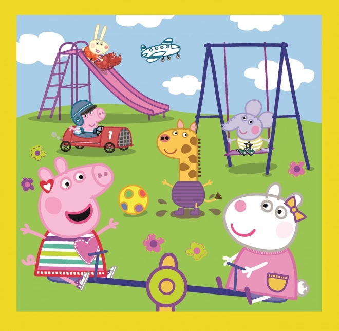 Giornata Felice di Peppa | Puzzle 3 in 1