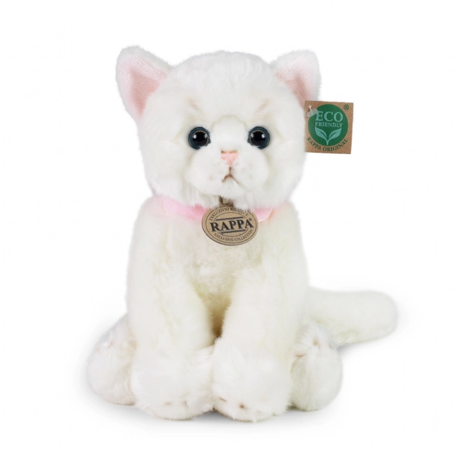 Gatto di Peluche Seduto Bianco 25 cm ECO-FRIENDLY