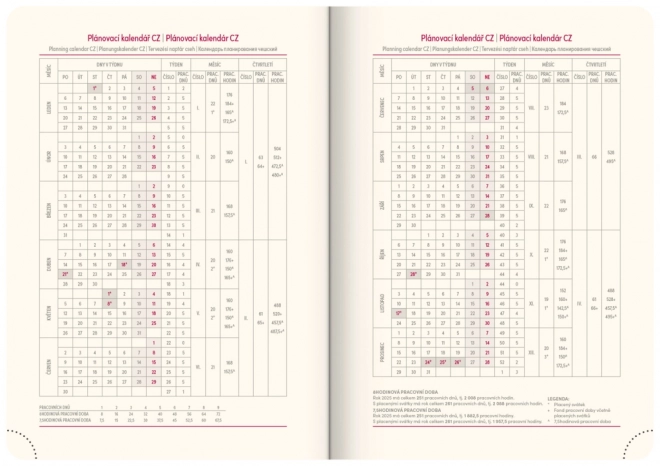 Agenda giornaliera Twill 2025 blu-argento