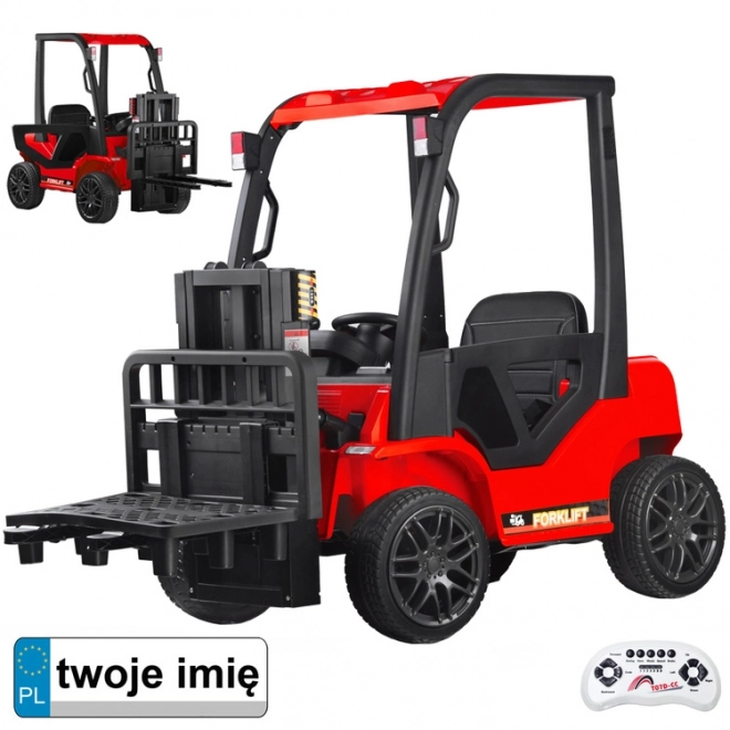 Carrello elevatore a batteria con telecomando – rosso