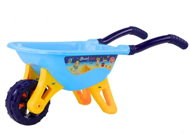 Set di giochi da spiaggia con mulino e innaffiatoio blu