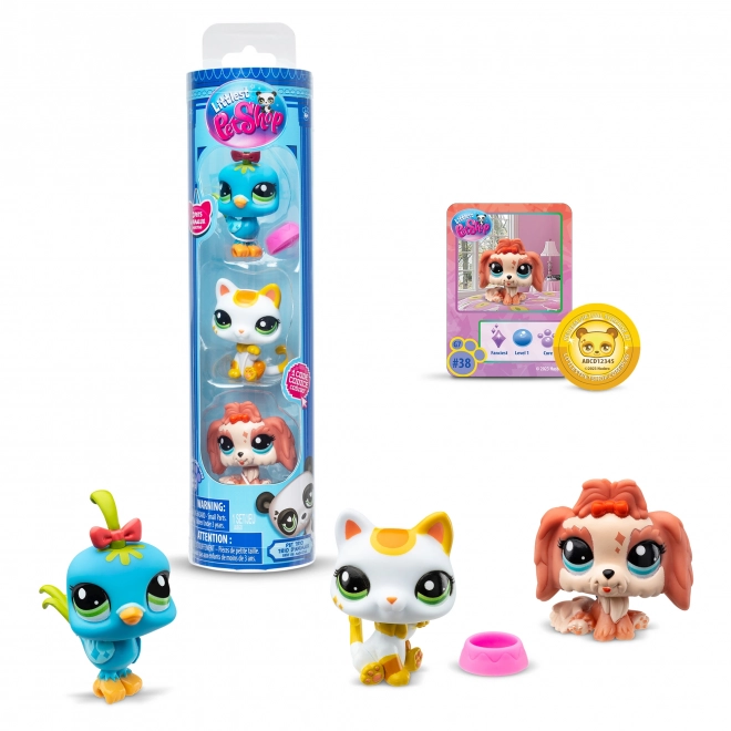 Set di 3 Figurine Littlest Pet Shop