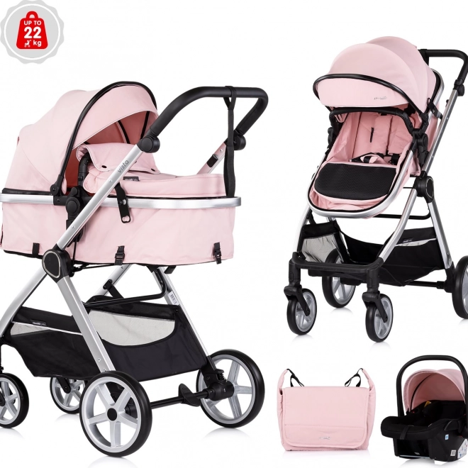 Passeggino Chipolino Vista 2v1 Rosa Marshmallow