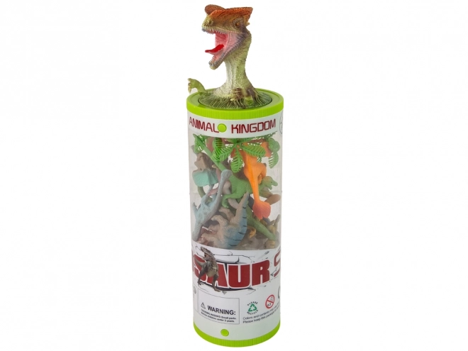Set Animali Dinosauri Figure 12 pezzi. Accessori nel tubo
