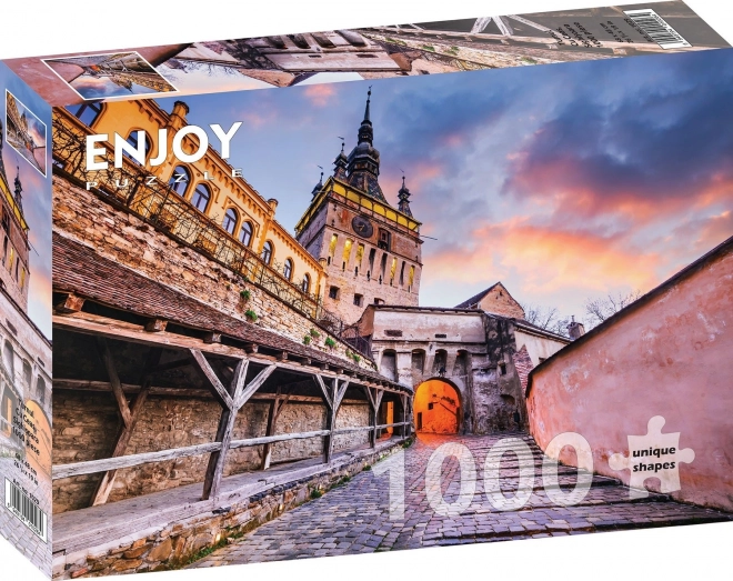 Puzzle Torre dell'orologio Sighisoara 1000 pezzi