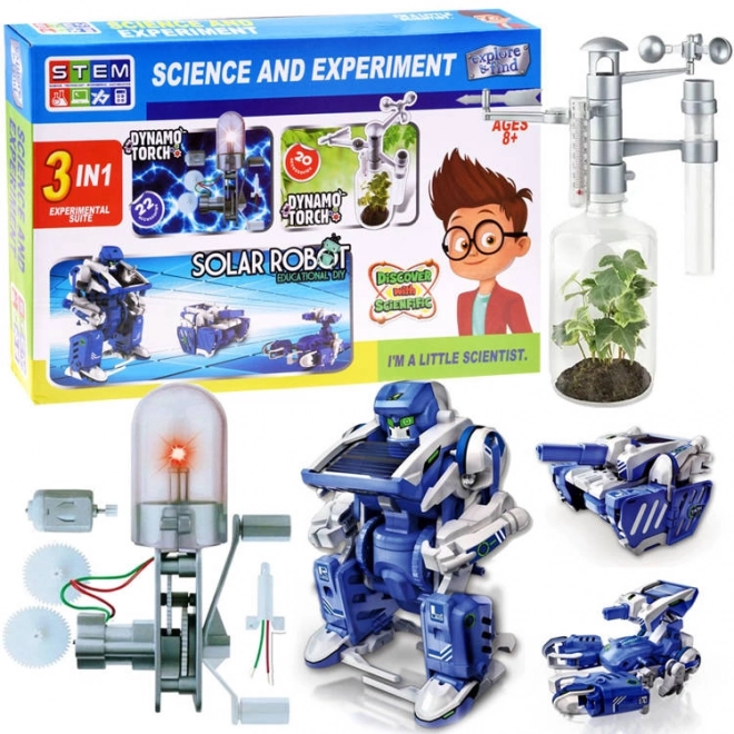 Set scienziato giovane 3 in 1 robot dinamico