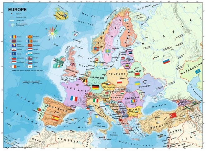 Mappa d'Europa Puzzle 200 Pezzi