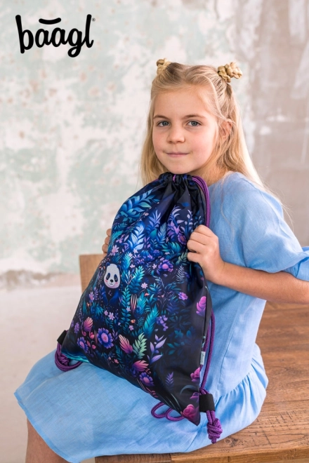 Set Baagl Ergo Jungle Panda: Zaino, Astuccio e Sacchetto