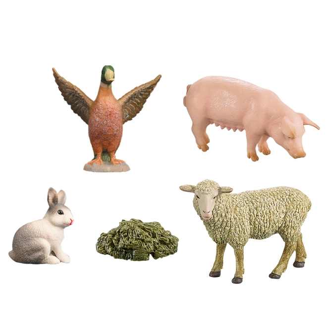 Animaletti realistici in gomma dura