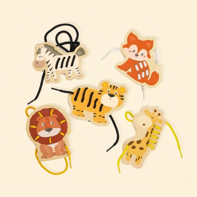 Set di Animali in Legno da Infilare Classic World
