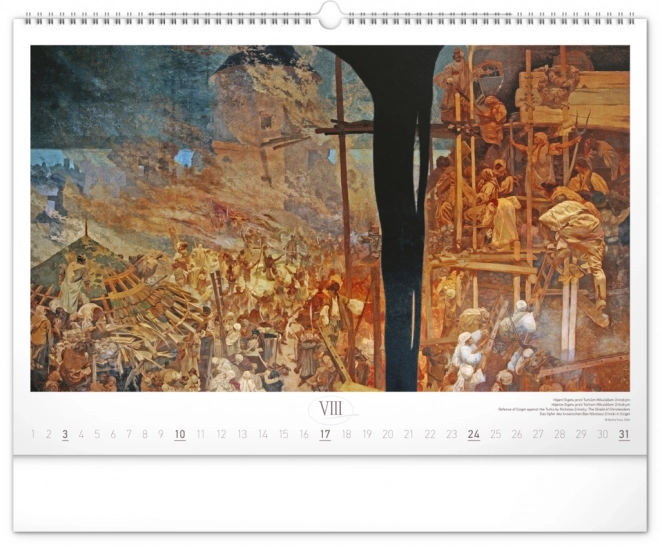 Calendario da Parete Epopea Slava di Alfons Mucha 2025