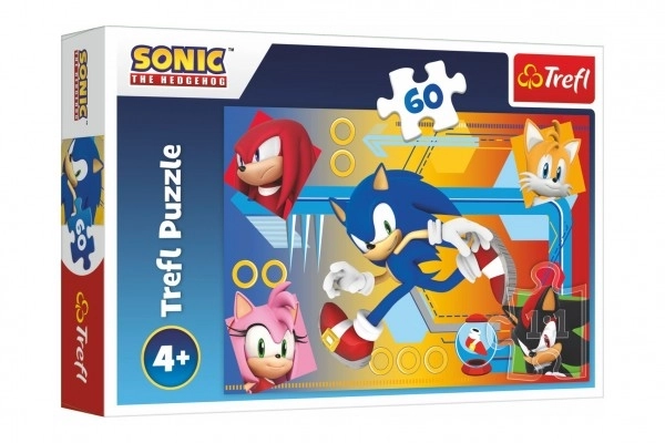 Puzzle 60 pezzi Sonic in azione