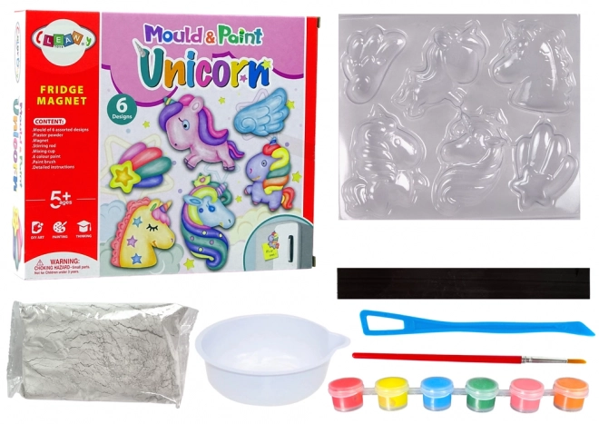 kit fai da te unicorni gesso calamite