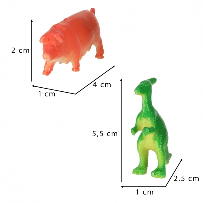 Set di figure di animali marini, selvatici, da fattoria e dinosauri