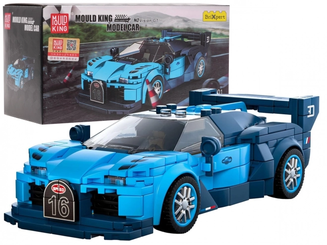 Set costruzione auto sportiva blu