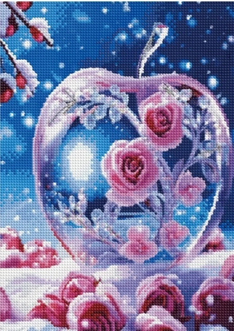 Mosaico di diamanti - mela di vetro