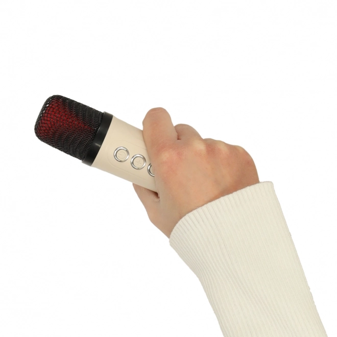 Altoparlante per karaoke USB Bluetooth crema