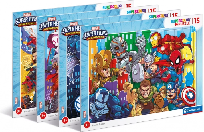 Puzzle con cornice 15 pezzi Superhero Clementoni