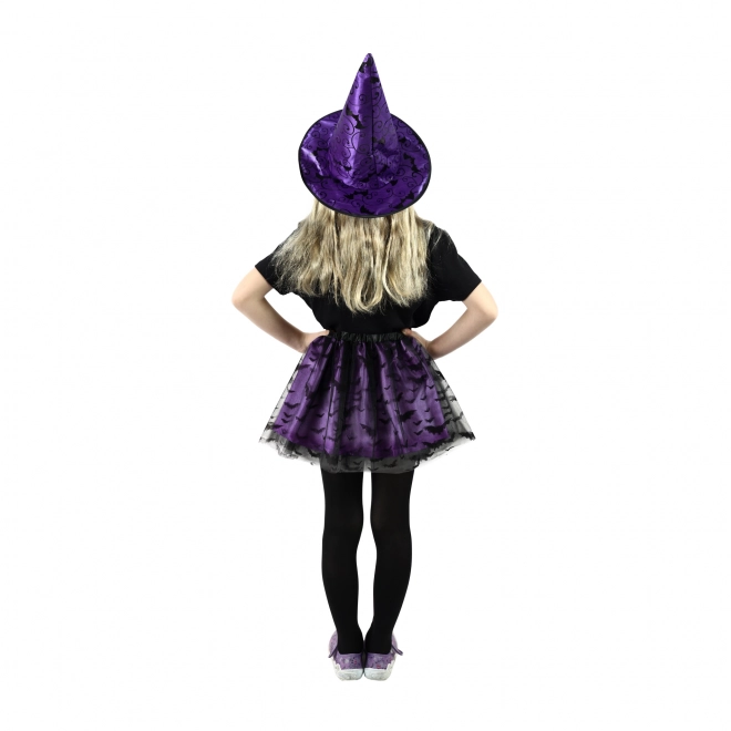 Costume da strega con gonna tutù e cappello per bambine