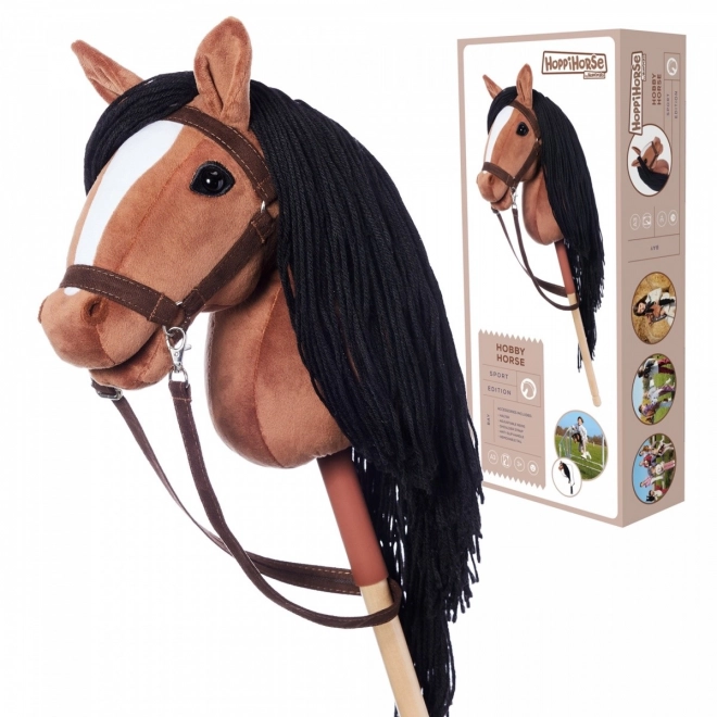 Cavallo a bastone Hobby Horse HOPPIHORSE marrone scuro