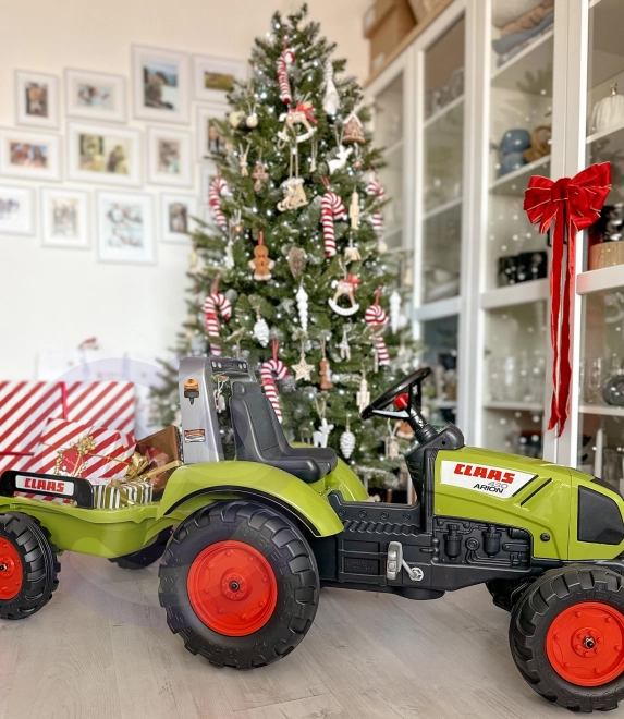 Trattore a pedali FALK Claas Arion 430 con rimorchio