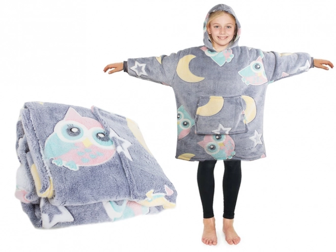 Felpa calda per bambini con coperta luminosa