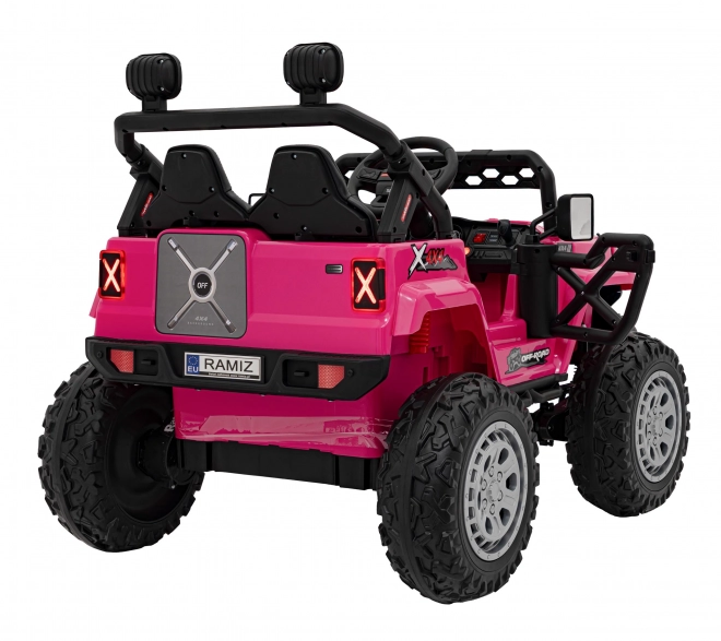Auto elettrico per bambini rosa fuoristrada