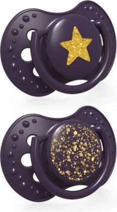 LOVI Ciuccio in silicone dinamico Stardust 0-3m 2 pz viola