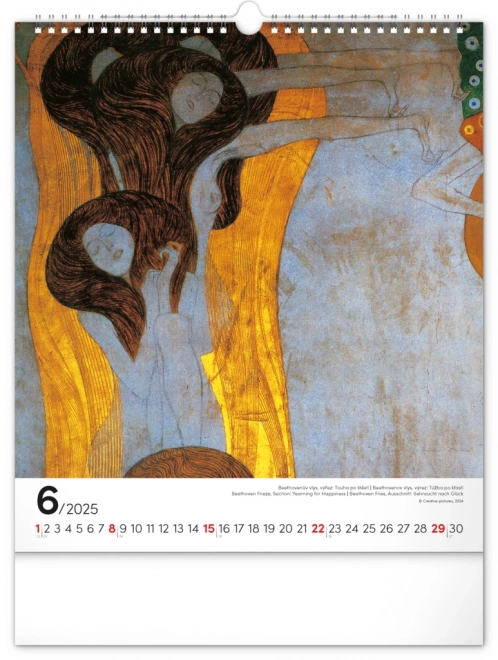 Calendario da parete Gustav Klimt 2025