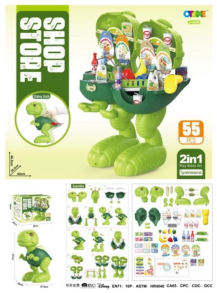 Dinosauro Magico e Negozio Alimentare 2 in 1 per Bambini 3+