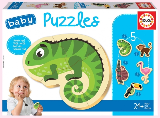 Puzzle educativi per bambini Animali tropicali