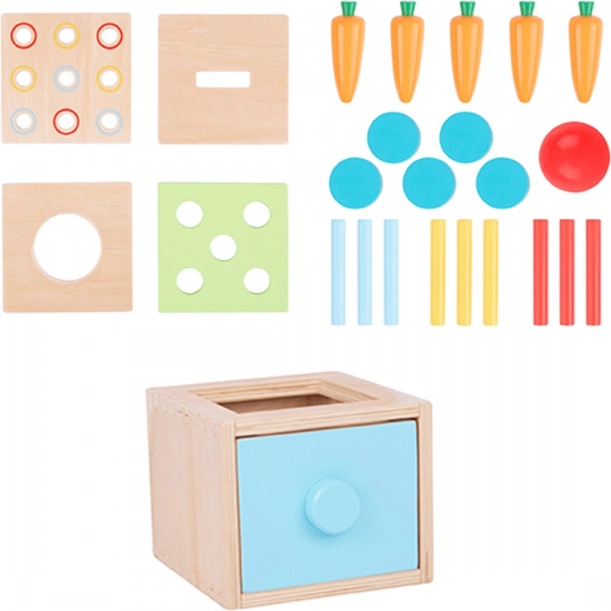 Woopie Green giocattolo educativo in legno con cassetto Montessori