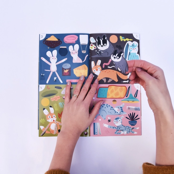 Quaderno di adesivi Ababu pieno di divertimento con 111 adesivi