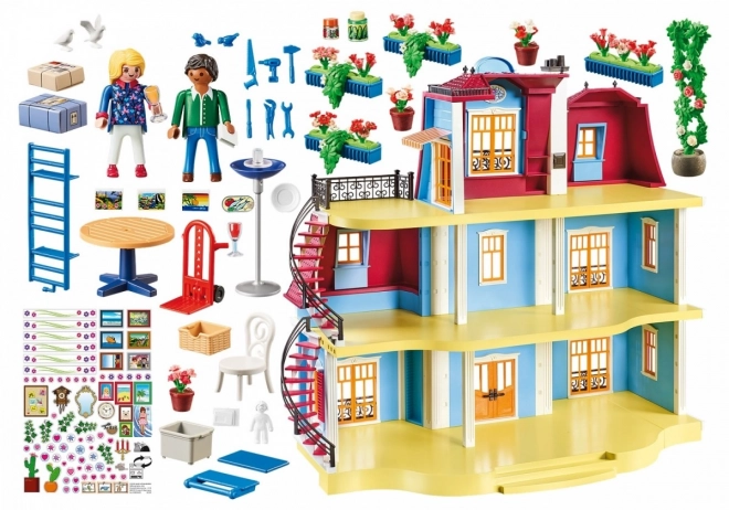 Grande casa delle bambole con Playmobil