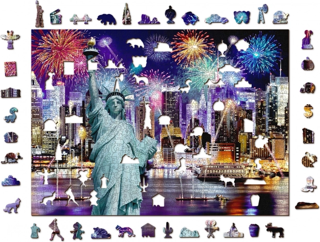 Puzzle in legno Notturno New York