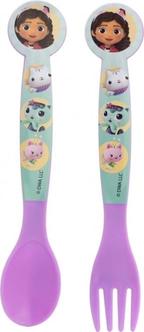 Posate per bambini con tema La magica casetta di Gabina
