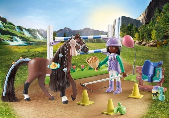 Set playmobil Horses Zoe e Blaze con ostacoli