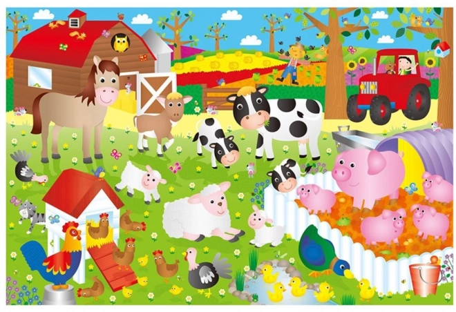 Puzzle gigante da pavimento Fattoria 30 pezzi