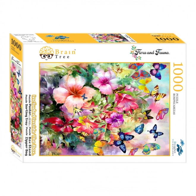 Puzzle Brain Tree fiori e farfalle 1000 pezzi